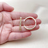 Oro Laminado Huggie Hoop, Gold Filled Style with Pink Cubic Zirconia, Polished, Golden Finish, 02.195.0300.5.30
