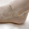 Oro Laminado Basic Anklet, Gold Filled Style Curb and Ball Design, Polished, Golden Finish, 04.213.0351.10