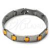 Stainless Steel Solid Bracelet, Polished, Two Tone, 03.63.1462.08
