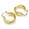 Oro Laminado Small Hoop, Gold Filled Style Diamond Cutting Finish, Golden Finish, 02.96.0026.20