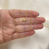 Oro Laminado Basic Necklace, Gold Filled Style Ball Design, Polished, Golden Finish, 04.32.0014.20