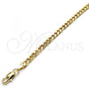 Oro Laminado Basic Necklace, Gold Filled Style Miami Cuban Design, Polished, Golden Finish, 04.63.1360.24