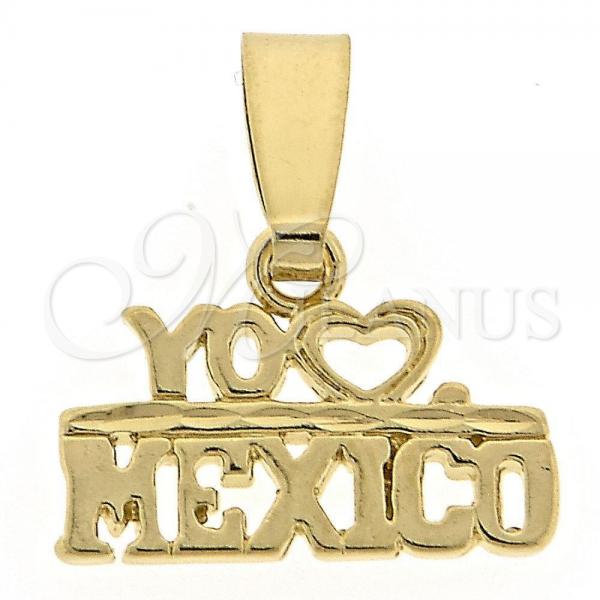 Oro Laminado Fancy Pendant, Gold Filled Style Golden Finish, 5.181.031
