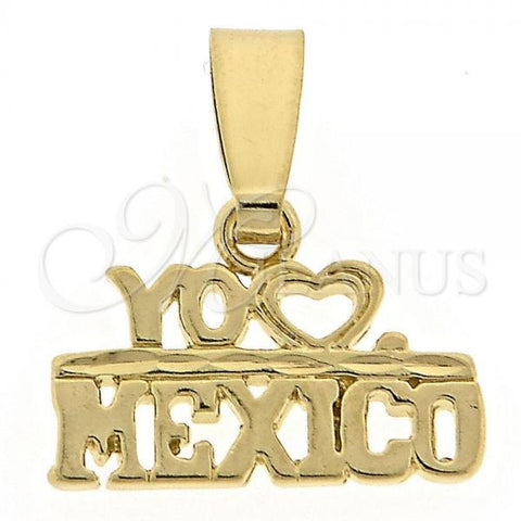 Oro Laminado Fancy Pendant, Gold Filled Style Golden Finish, 5.181.031