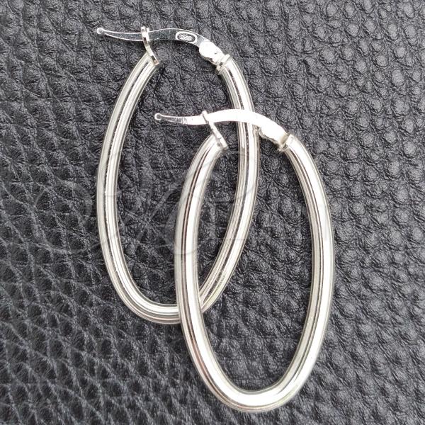 Sterling Silver Medium Hoop, Polished, Silver Finish, 02.389.0105.30