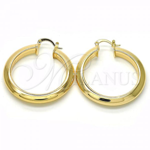 Oro Laminado Medium Hoop, Gold Filled Style Polished, Golden Finish, 02.261.0050.40