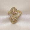 with White Cubic Zirconia and White Micro Pave, Polished, Golden Finish, 01.341.0160