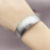 Rhodium Plated Individual Bangle, Greek Key Design, Polished, Rhodium Finish, 07.329.0001.1 (18 MM Thickness, One size fits all)