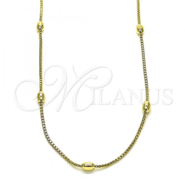 Oro Laminado Basic Necklace, Gold Filled Style Polished, Golden Finish, 04.213.0260.24