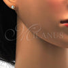 Stainless Steel Stud Earring, with Aurore Boreale Crystal, Polished, Golden Finish, 02.271.0008.8