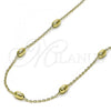 Oro Laminado Basic Necklace, Gold Filled Style Rolo Design, Polished, Golden Finish, 04.213.0281.18