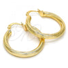 Oro Laminado Medium Hoop, Gold Filled Style Hollow Design, Polished, Golden Finish, 02.170.0201.30