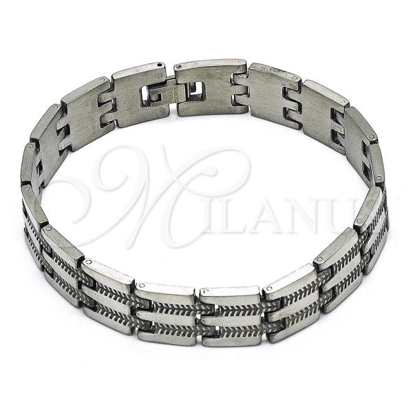 Stainless Steel Solid Bracelet, Polished, Steel Finish, 03.114.0274.3.09