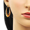 Oro Laminado Medium Hoop, Gold Filled Style Hollow Design, Polished, Golden Finish, 02.163.0174.35