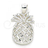 Sterling Silver Fancy Pendant, Pineapple Design, Polished,, 05.398.0012