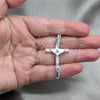 Sterling Silver Religious Pendant, Cross Design, Polished, Silver Finish, 05.392.0110