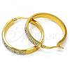 Stainless Steel Medium Hoop, with White Crystal, Polished, Golden Finish, 02.255.0001.1.35