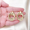 Oro Laminado Stud Earring, Gold Filled Style Polished, Golden Finish, 02.213.0529