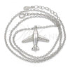Sterling Silver Pendant Necklace, with White Micro Pave, Polished, Rhodium Finish, 04.336.0037.16