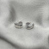 Sterling Silver Stud Earring, Heart Design, Polished, Silver Finish, 02.407.0005