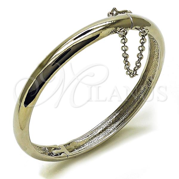 Rhodium Plated Individual Bangle, Polished, Rhodium Finish, 07.185.0020.1.05