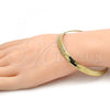 Oro Laminado Basic Bracelet, Gold Filled Style Rat Tail Design, Polished, Golden Finish, 5.221.007.1.09
