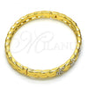 Oro Laminado Individual Bangle, Gold Filled Style with White Crystal, Polished, Golden Finish, 07.252.0036.04 (06 MM Thickness, Size 4 - 2.25 Diameter)