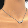 Sterling Silver Pendant Necklace, with White Cubic Zirconia, Polished, Rhodium Finish, 04.336.0064.16