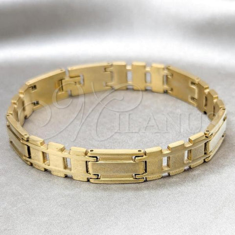 Stainless Steel Solid Bracelet, Polished, Golden Finish, 03.63.22979.09