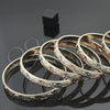 Gold Plated Dozen Bangle, Diamond Cutting Finish, Tricolor, 5.264.002.02 (06 MM Thickness, Size 2 - 1.75 Diameter)
