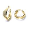 Oro Laminado Medium Hoop, Gold Filled Style Diamond Cutting Finish, Golden Finish, 5.156.016