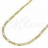 Oro Laminado Basic Necklace, Gold Filled Style Figaro Design, Polished, Golden Finish, 04.32.0017.18