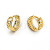 Oro Laminado Huggie Hoop, Gold Filled Style Polished, Golden Finish, 02.164.0007