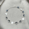 Sterling Silver Fancy Bracelet, with White Cubic Zirconia, Polished, Silver Finish, 03.394.0008.07
