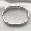 Stainless Steel Solid Bracelet, Cross Design, Polished, Steel Finish, 03.114.0229.4.09