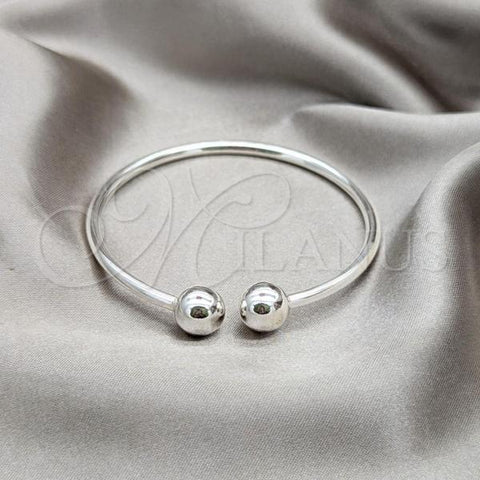 Sterling Silver Individual Bangle, Polished, Silver Finish, 07.409.0028