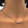 Oro Laminado Pendant Necklace, Gold Filled Style with White Cubic Zirconia, Polished, Golden Finish, 04.213.0048.16