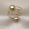 Oro Laminado Elegant Ring, Gold Filled Style Ball Design, Polished, Golden Finish, 01.163.0004