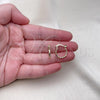 Oro Laminado Small Hoop, Gold Filled Style Diamond Cutting Finish, Golden Finish, 02.96.0079.15