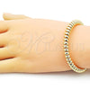 Oro Laminado Individual Bangle, Gold Filled Style and Spiral Polished, Golden Finish, 07.170.0023