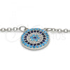 Sterling Silver Pendant Necklace, with Multicolor Micro Pave, Polished, Rhodium Finish, 04.336.0069.16