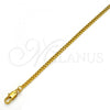 Oro Laminado Basic Necklace, Gold Filled Style Box Design, Polished, Golden Finish, 04.317.0004.18