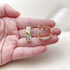 Oro Laminado Small Hoop, Gold Filled Style Polished, Tricolor, 02.213.0829.25