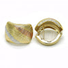 Oro Laminado Huggie Hoop, Gold Filled Style Polished, Tricolor, 02.163.0058.15