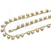 Oro Laminado Necklace and Bracelet, Gold Filled Style Heart Design, Polished, Golden Finish, 06.105.0005