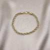 Oro Laminado Basic Bracelet, Gold Filled Style Rope Design, Polished, Golden Finish, 5.222.033.08