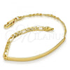 Oro Laminado ID Bracelet, Gold Filled Style Figaro Design, Polished, Golden Finish, 5.226.011.1.07