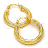 Oro Laminado Small Hoop, Gold Filled Style Diamond Cutting Finish, Golden Finish, 5.138.019.25