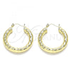 Oro Laminado Medium Hoop, Gold Filled Style Hollow Design, Polished, Golden Finish, 02.213.0312.30