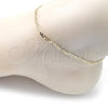 Oro Laminado Basic Anklet, Gold Filled Style Mariner Design, Polished, Golden Finish, 5.222.027.10